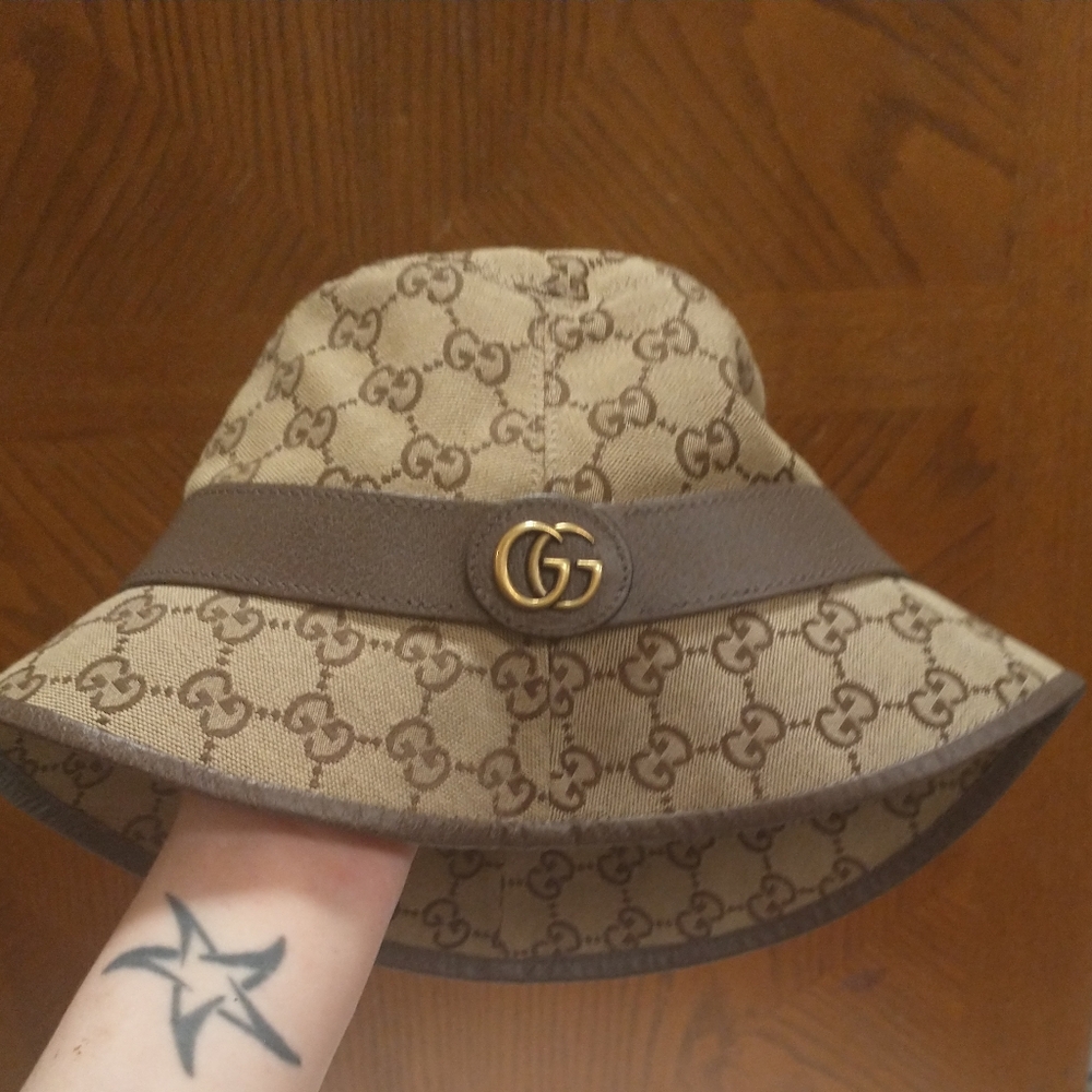 Brown Gucci Bucket Hat size S NEW tan - Picture 3 of 6